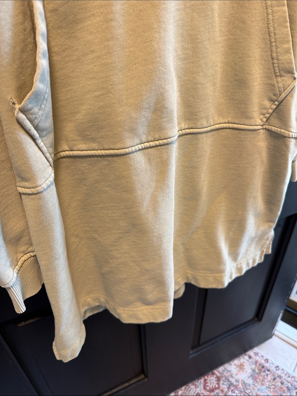 7 For All Mankind Sage Green Pullover Hoodie - Picture 6 of 8